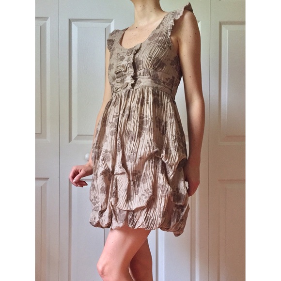 ModCloth Zio Tea Floral Drape Hem Dress - Picture 1 of 4